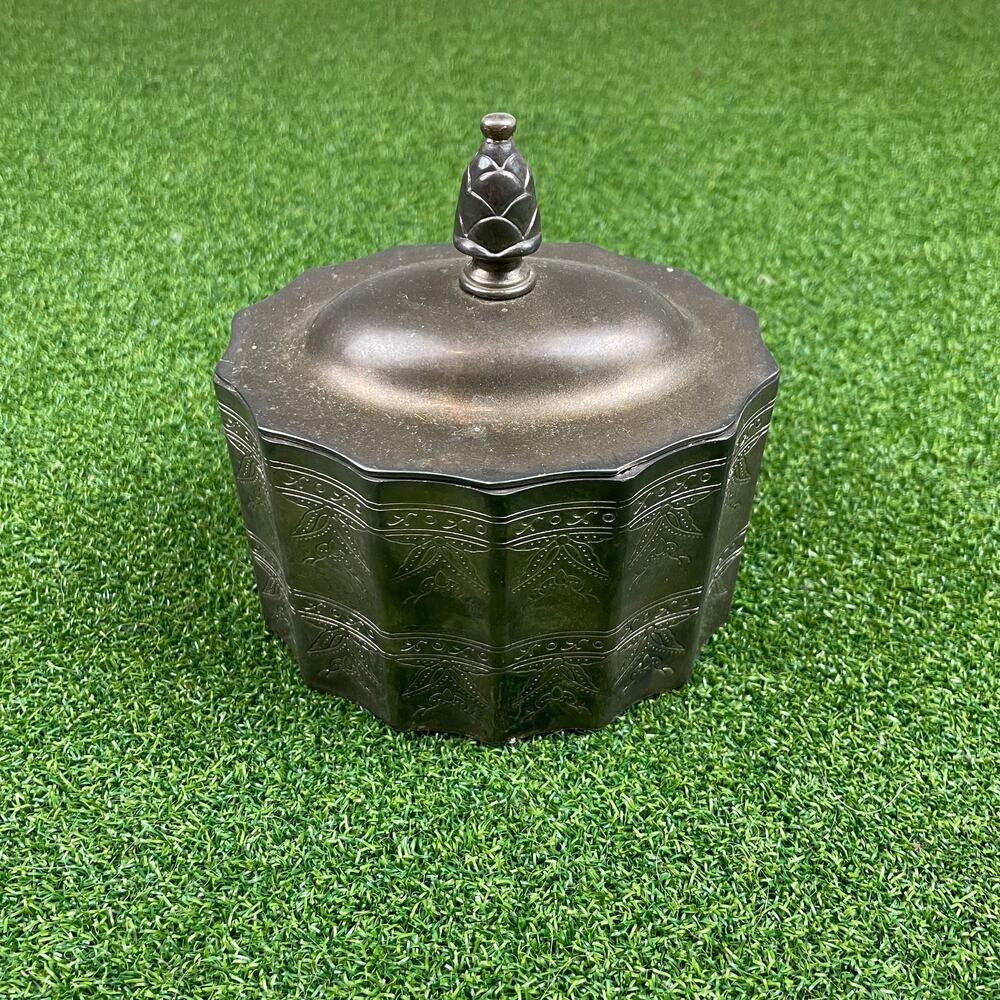 Vintage 1991 Godinger Silver Plated Jewelry Trinket Box